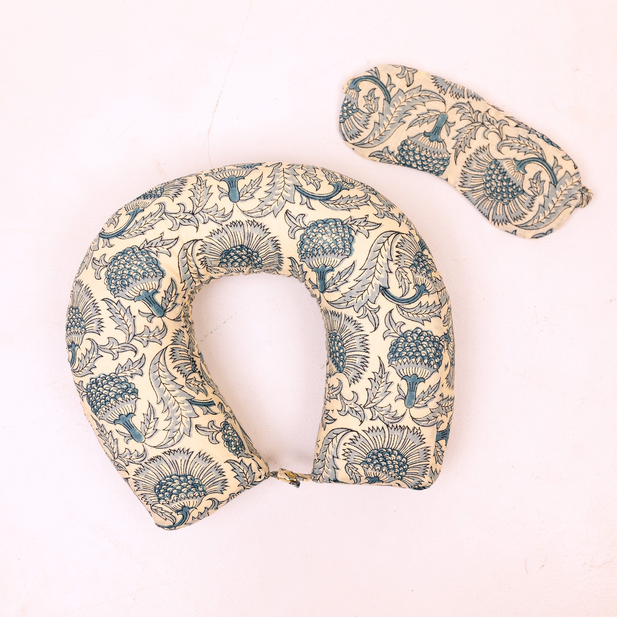 Block Printed Travel Pillow