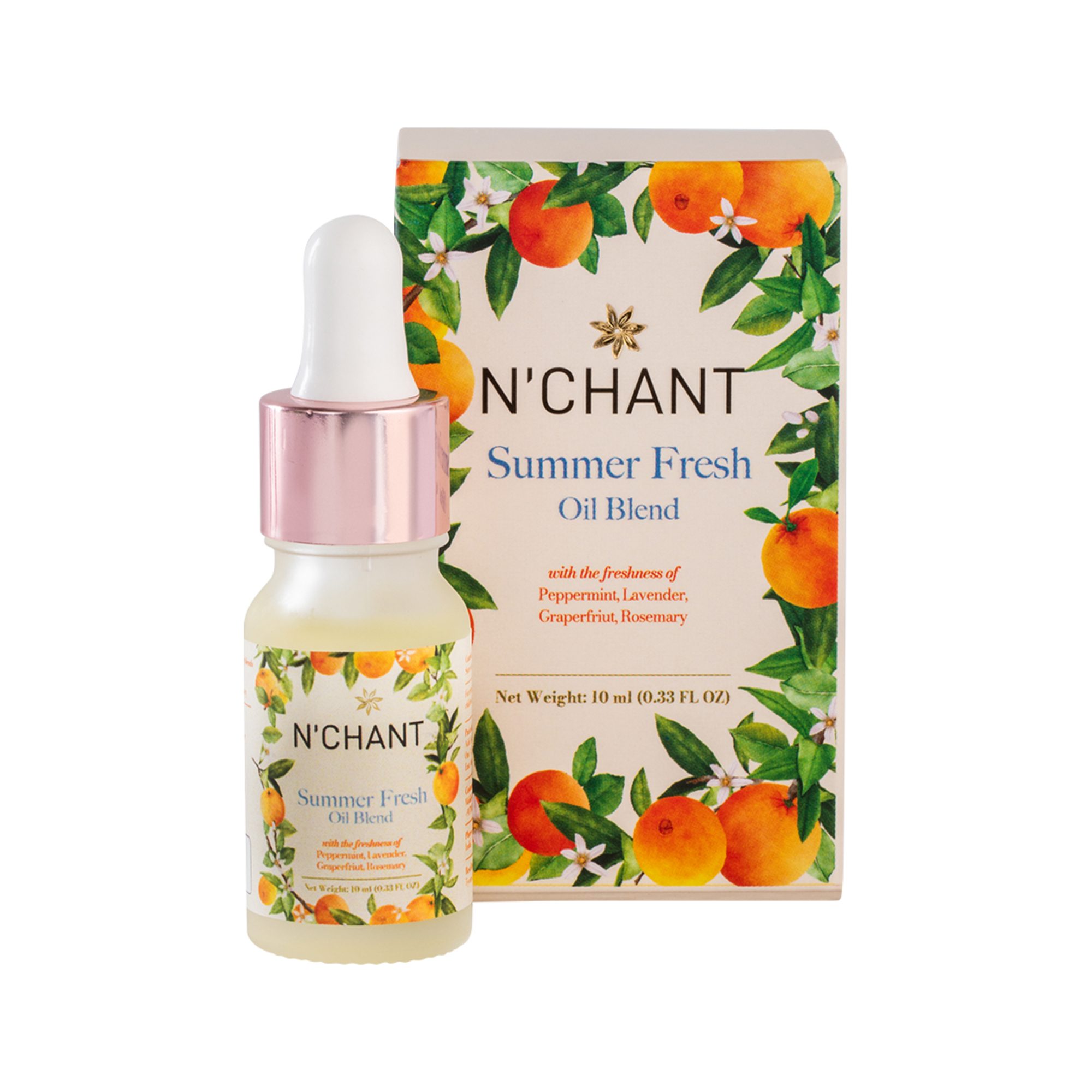 N'Chant Summer Fresh Oil Blend for Aromatherapy, Skin, & Home Care -10ml