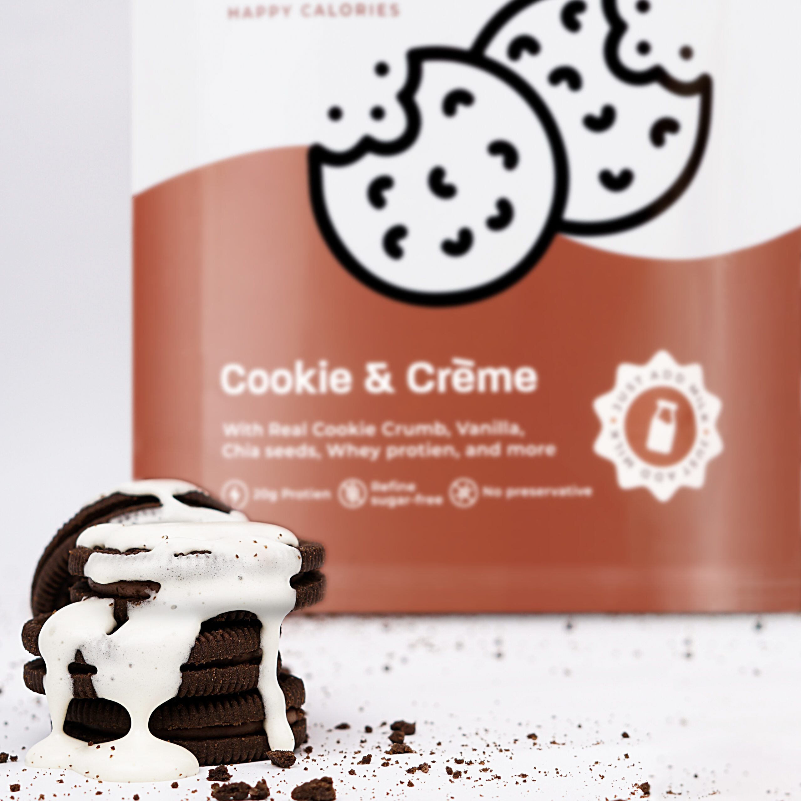 Overnight Oats 20gm High Protein, Refined Sugar Free, Cookies & Creme, Chia Seeds, Whey Protein & more| Breakfast Cereals for Weight Management| (Cookies & Creme, Pack of 5) - Image 6