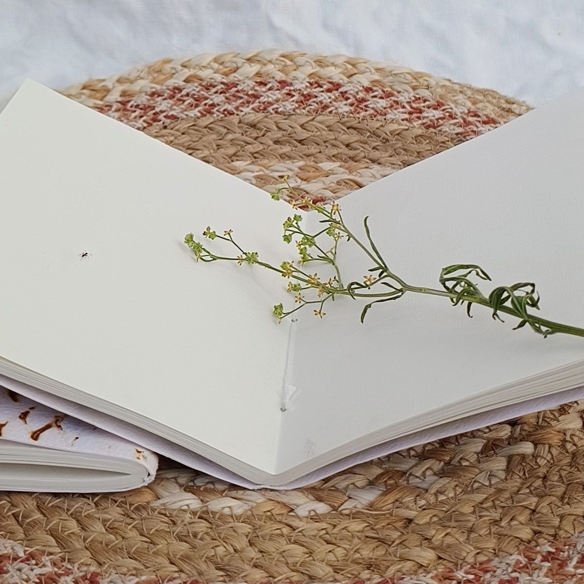 Eco-printed Handmade Journal - Blooming Green - Image 2