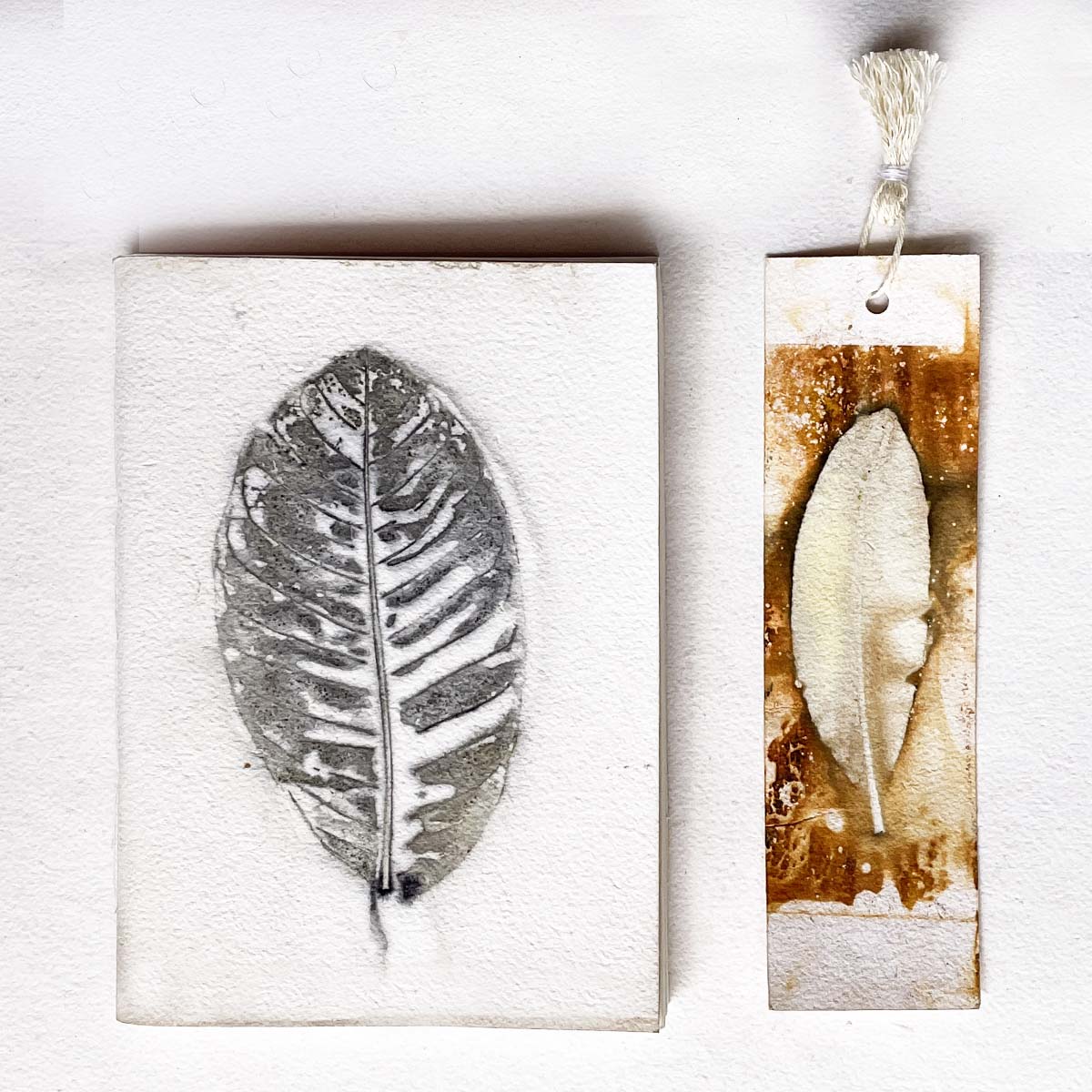 Eco-printed Guava Journal-Bookmark Combo