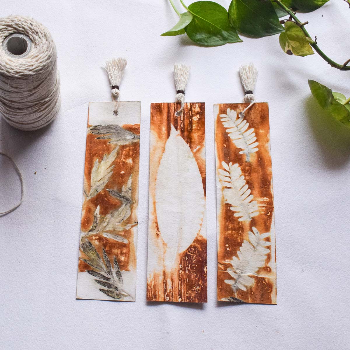 Eco-printed Guava Journal-Bookmark Combo - Image 3