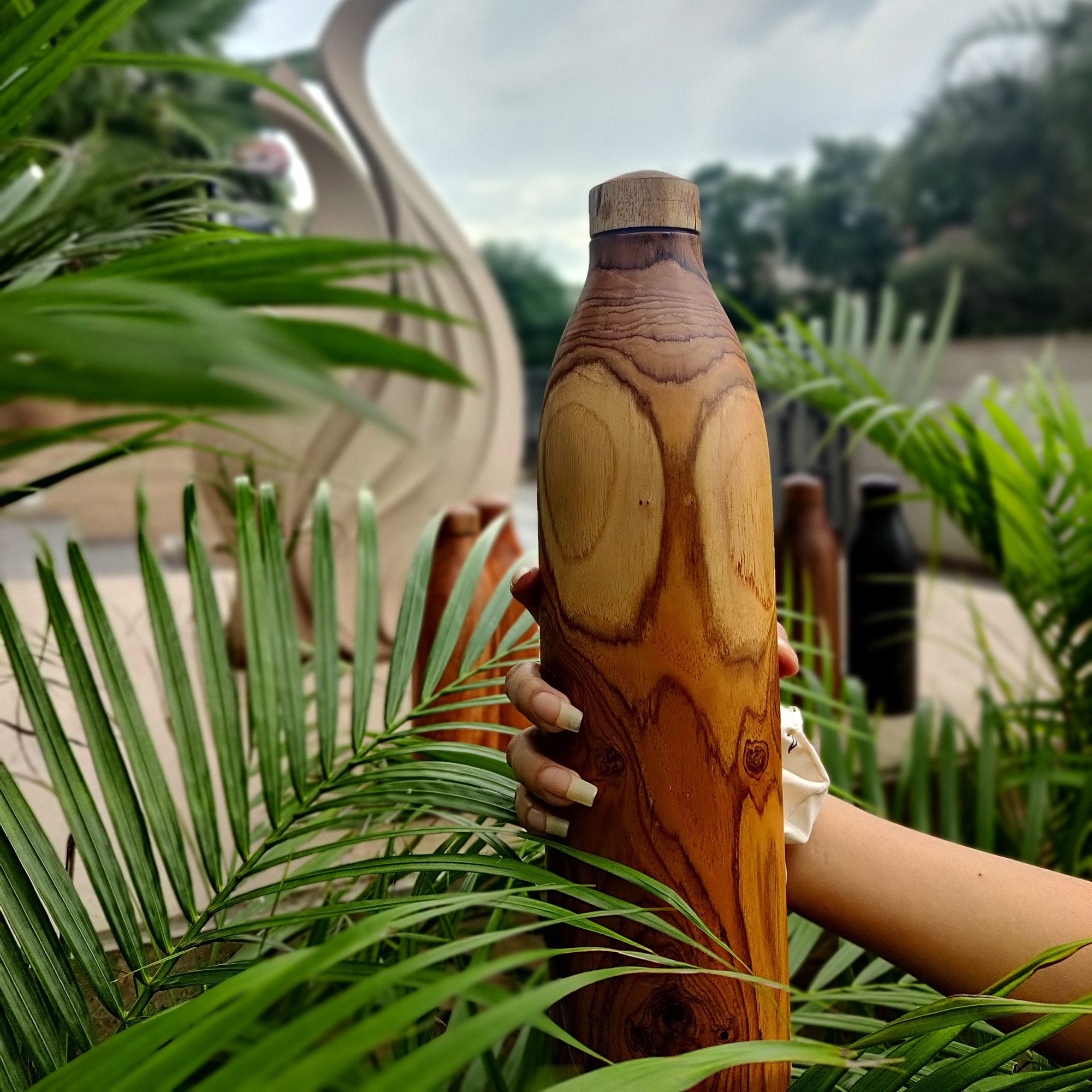 Wooden Copper Bottle
