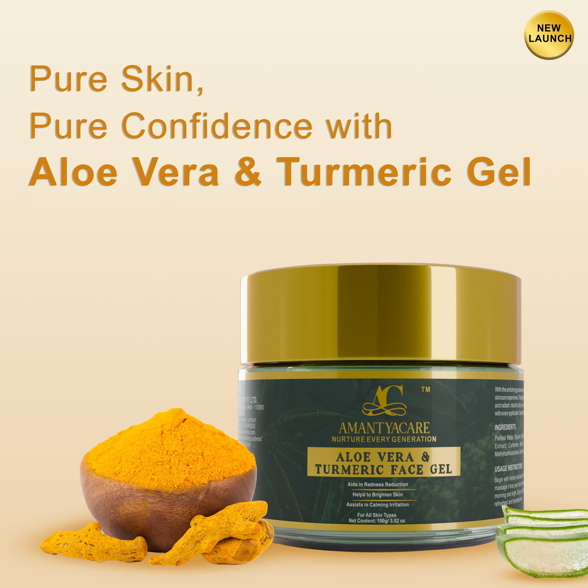 Aloe Vera & Turmeric Face Gel