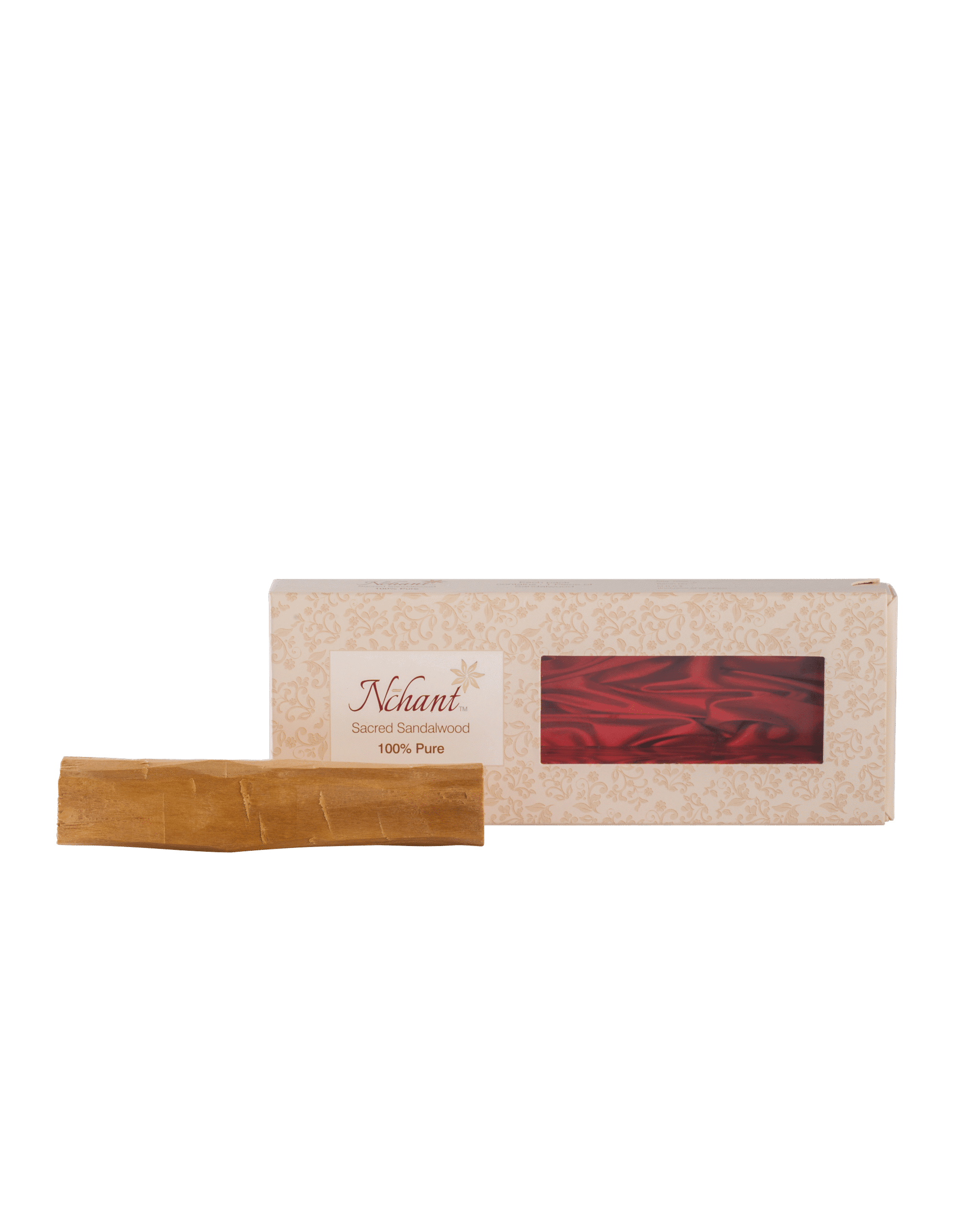 N'Chant Premium Sandalwood Log for Rituals, Meditation, and Energy Cleansing (35-50gm)