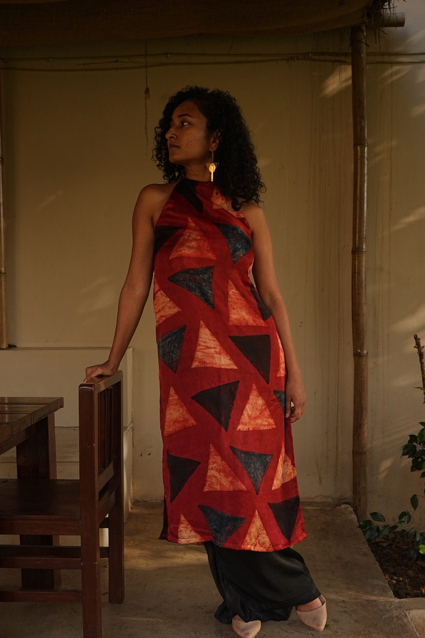 Aftab - RED Silk kurta set