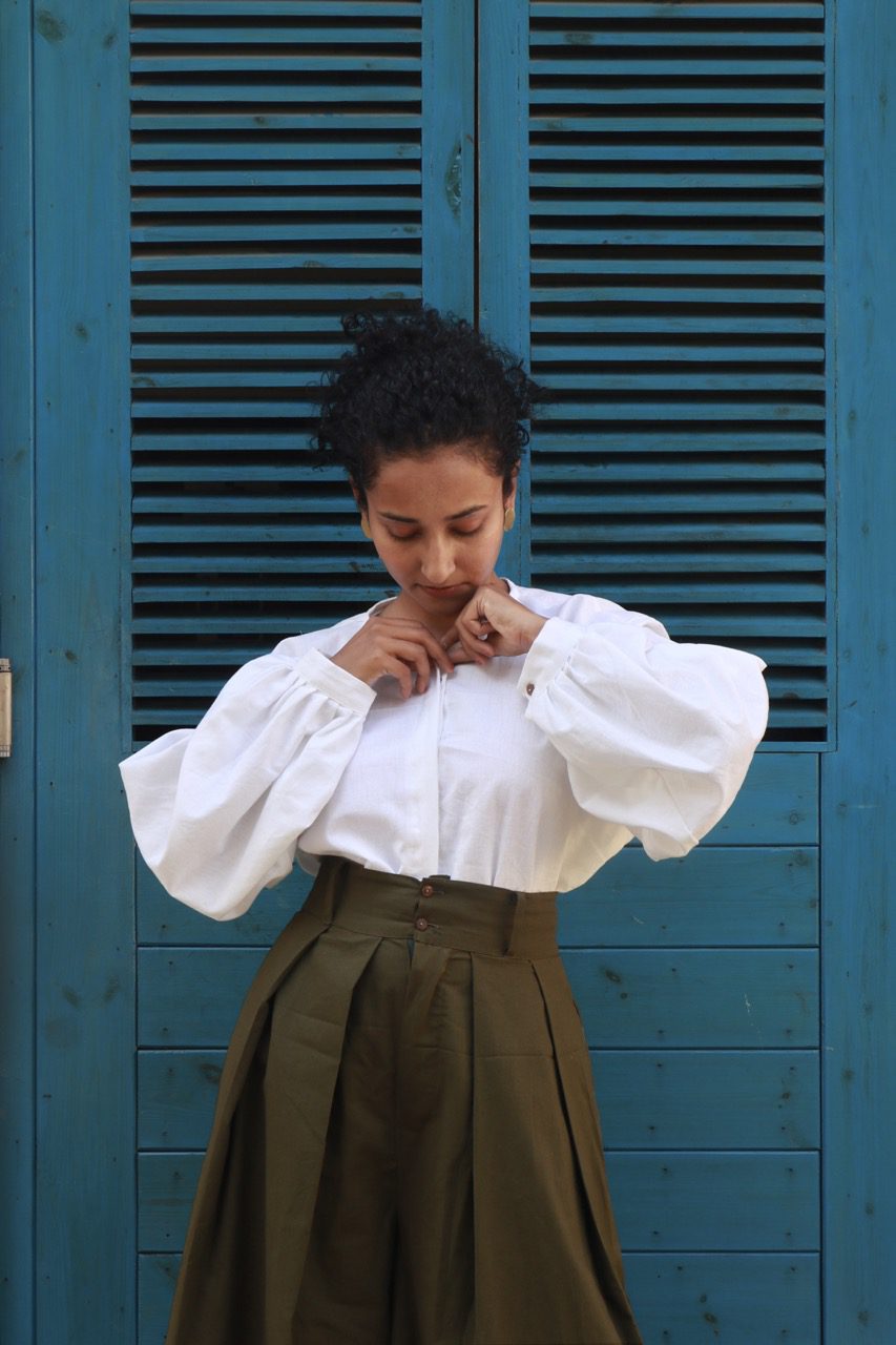 Ivory Breeze - White Cotton Shirt