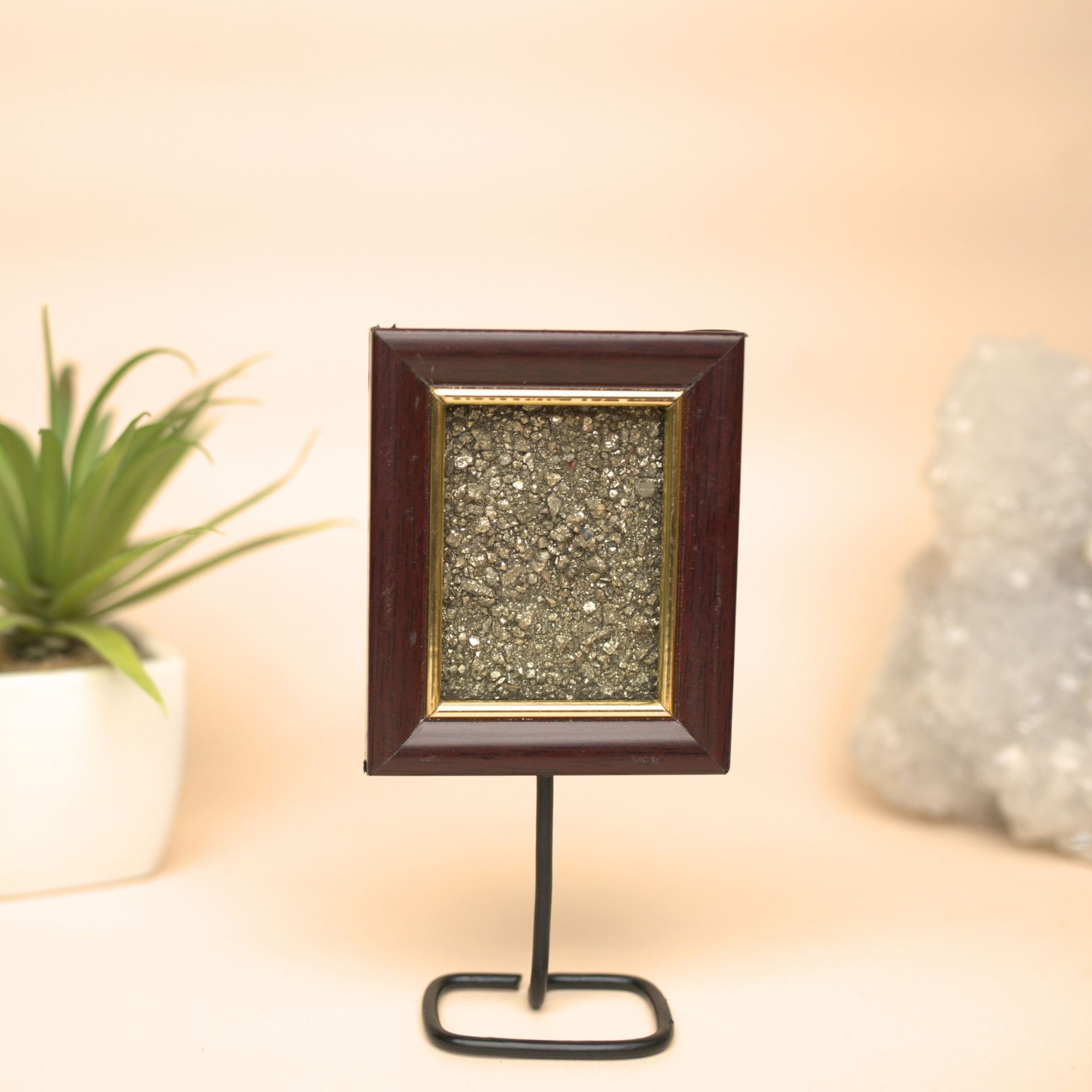 Iron Pyrite Crystal Frame