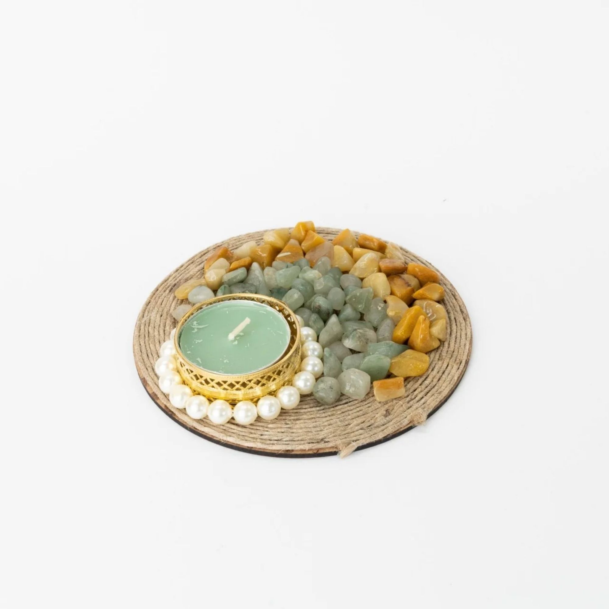 Wellness and Prosperity Crystal Rangoli