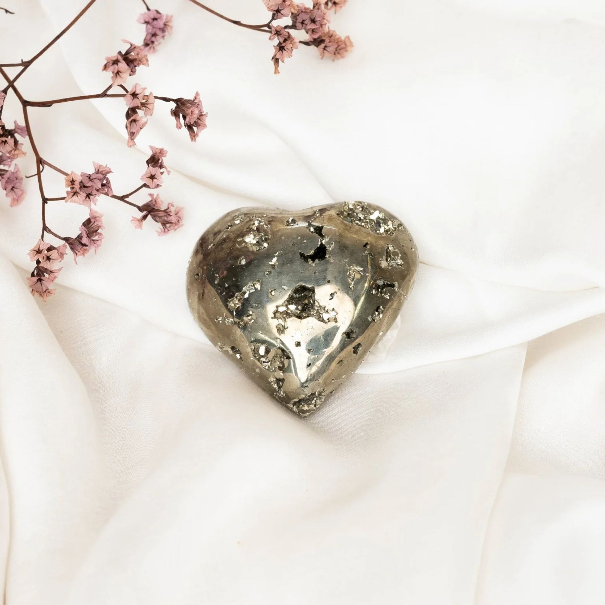 Iron Pyrite Crystal Heart 177.4gm