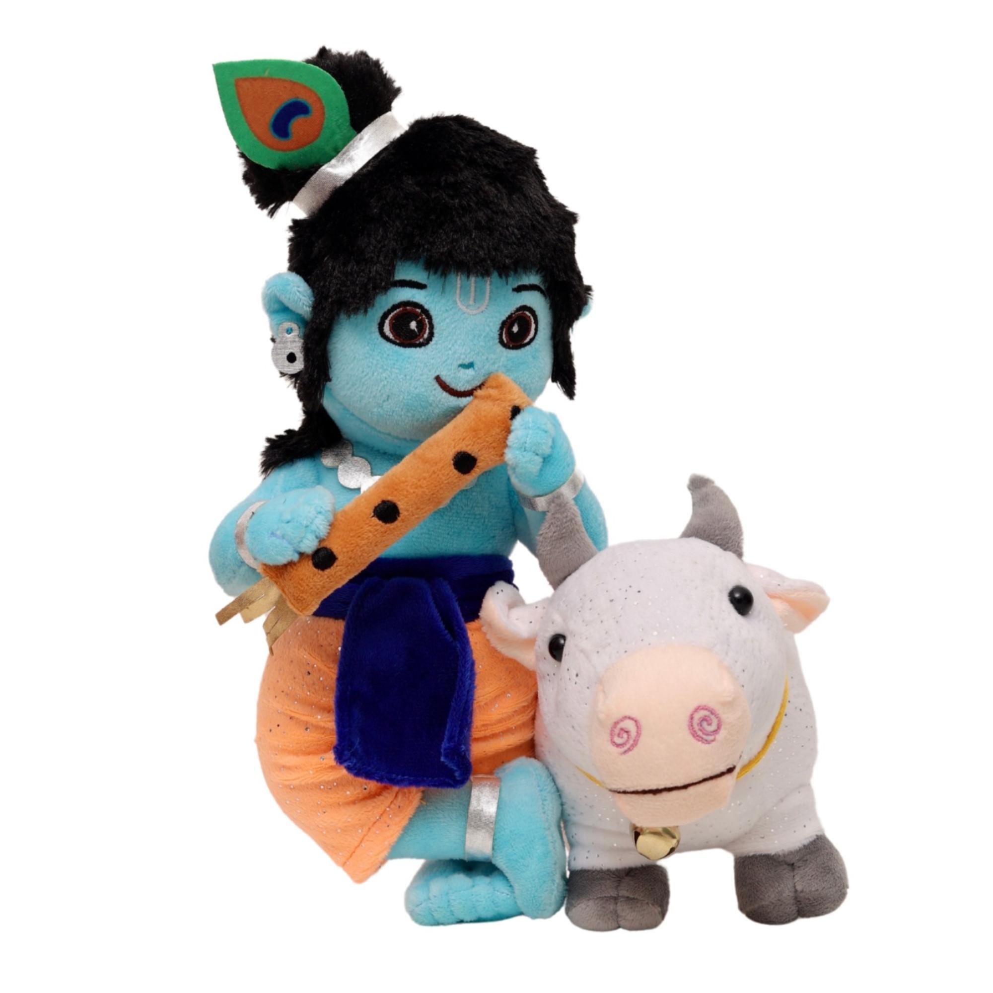 Panda's Box Lord Krishna & Cow (Non-musical) Stuffed Plush Toy