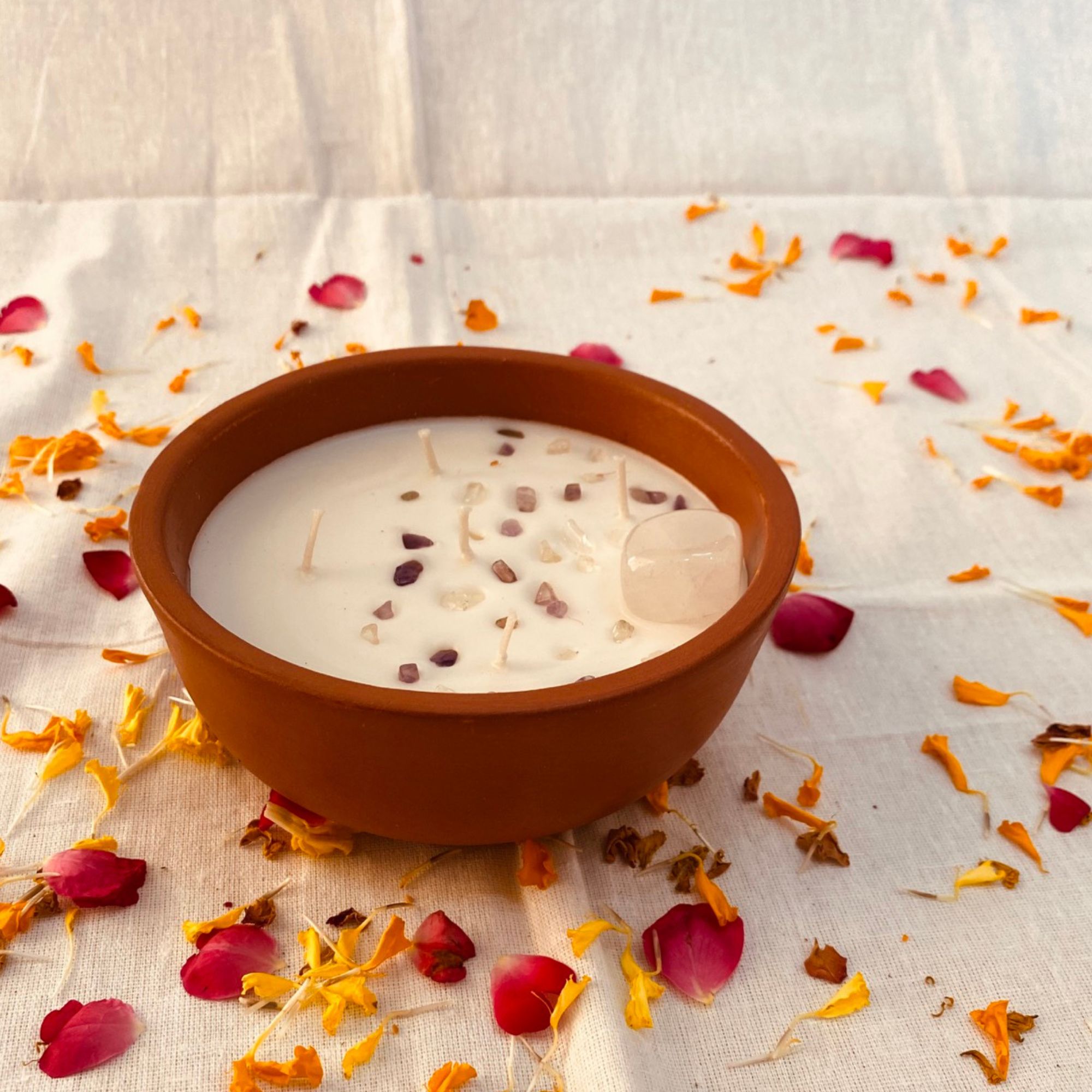 Vrindavani XL Indoor Outdoor Candles | 5 and 7 wick | Citronella and Basil