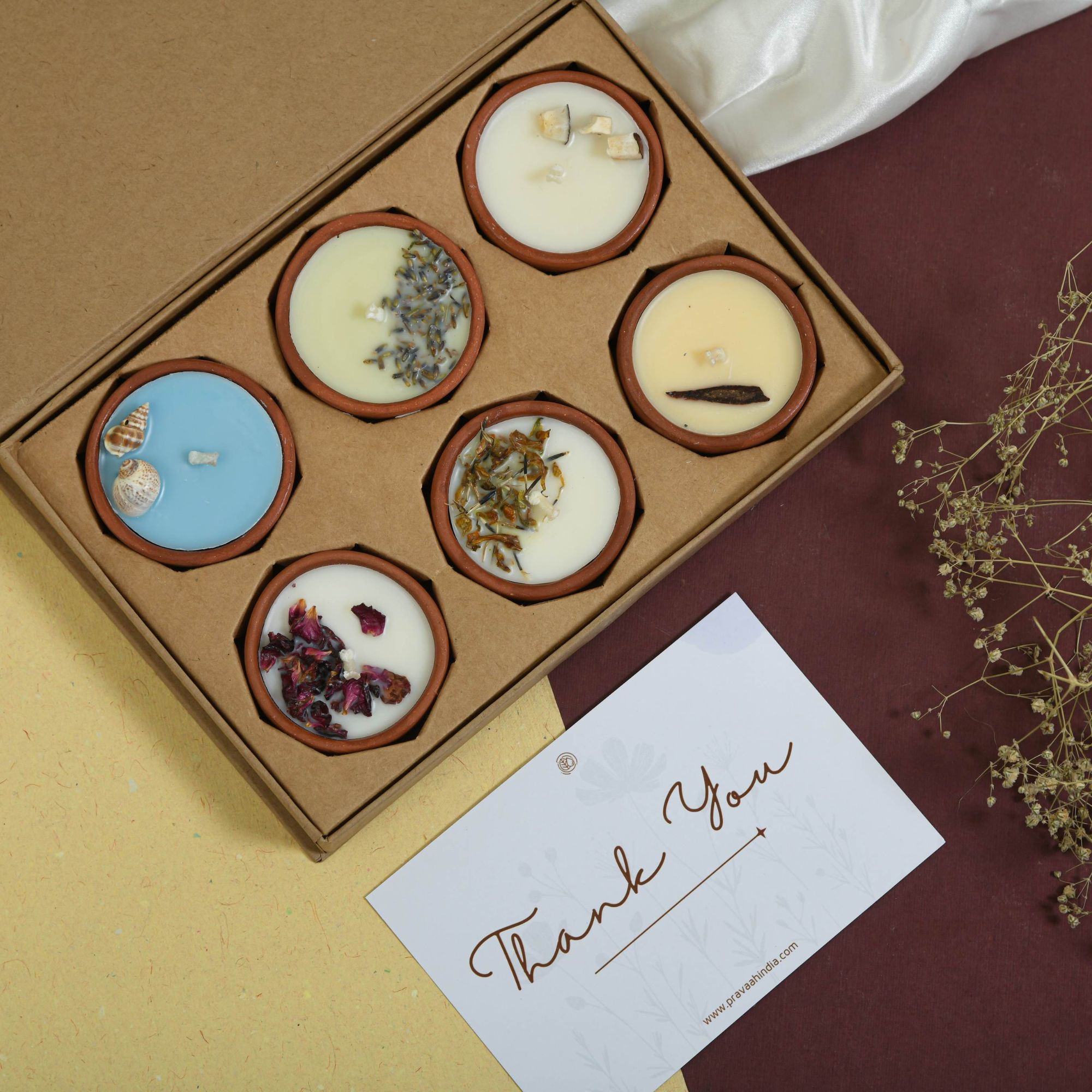 Soy Wax Terracotta Candle Gift Set | 6 Scented Candle | Home Decor