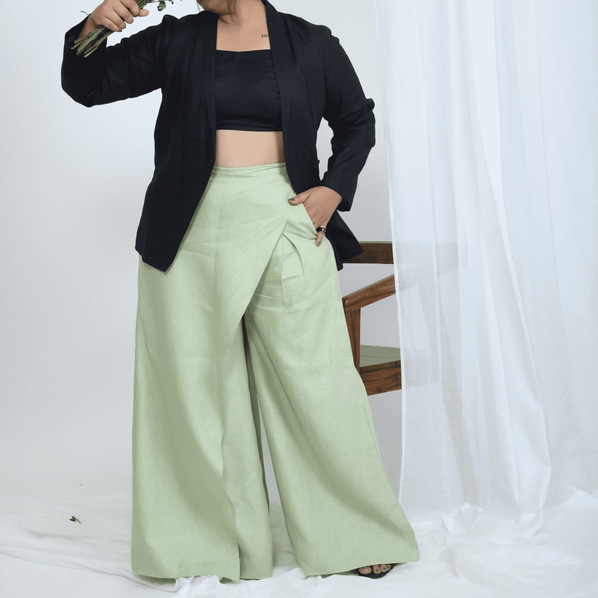 Hemp Relaxed Fit Pants | Skort inspired