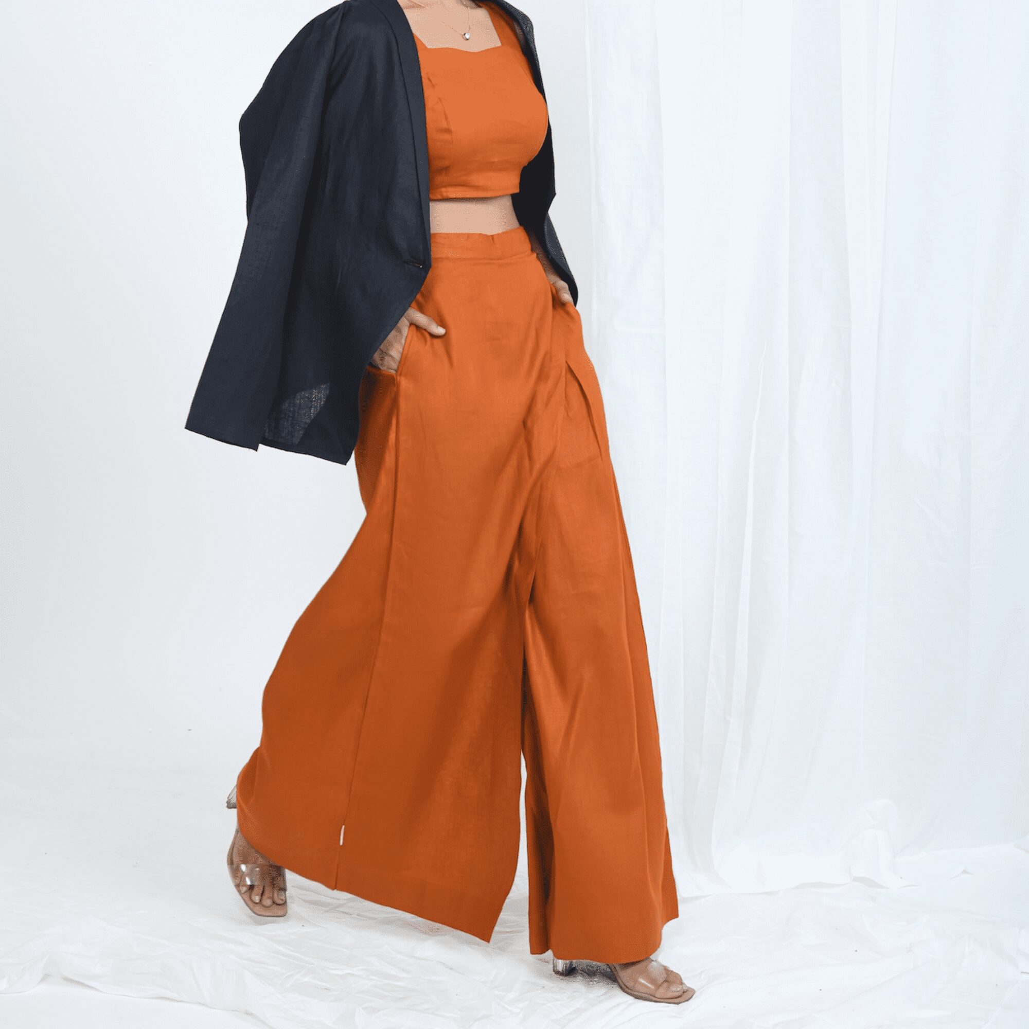 Hemp Wrap Pants | Rust - Limited Edition