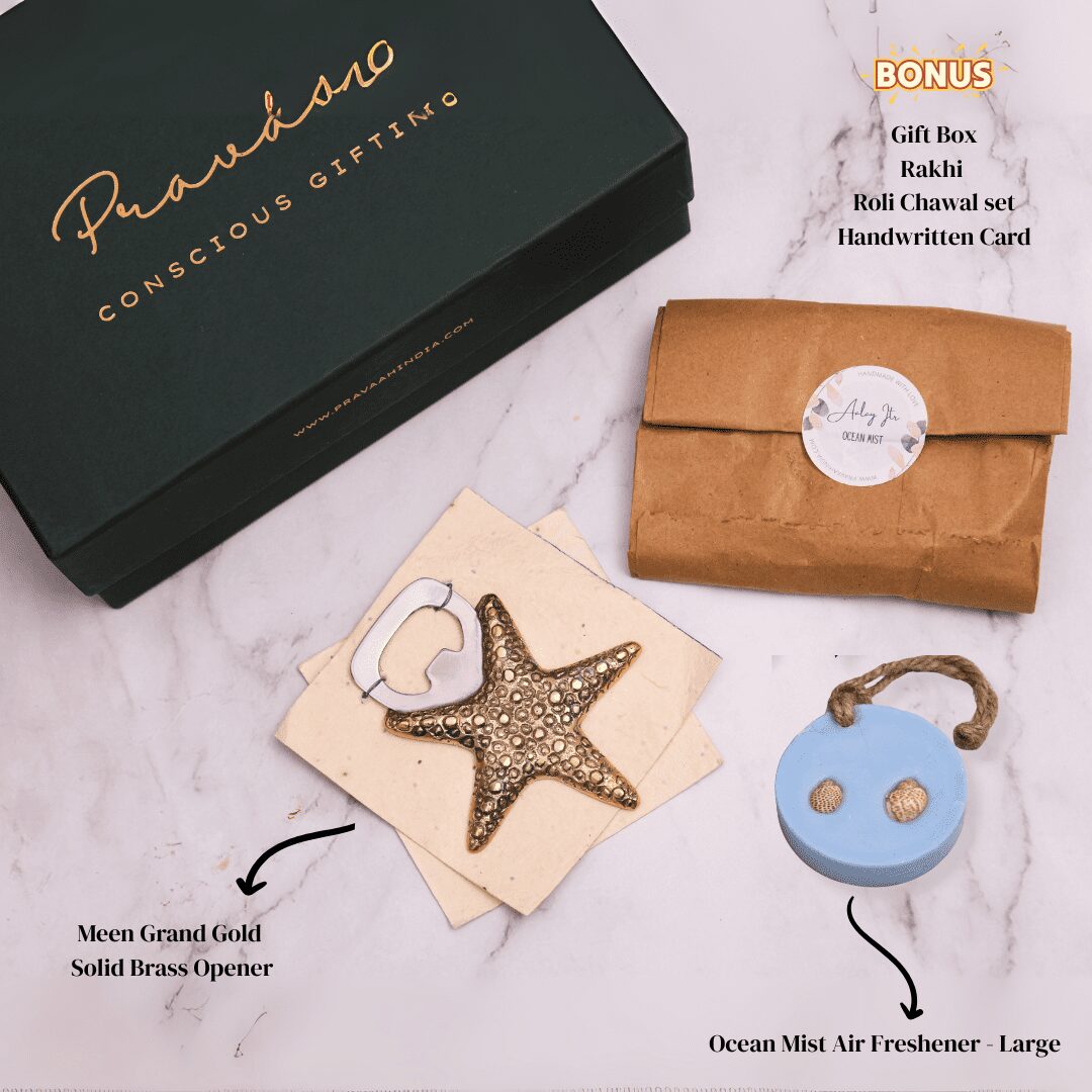 Ocean Blue Rakhi Gift Box for Brothers - Sustainable gifting
