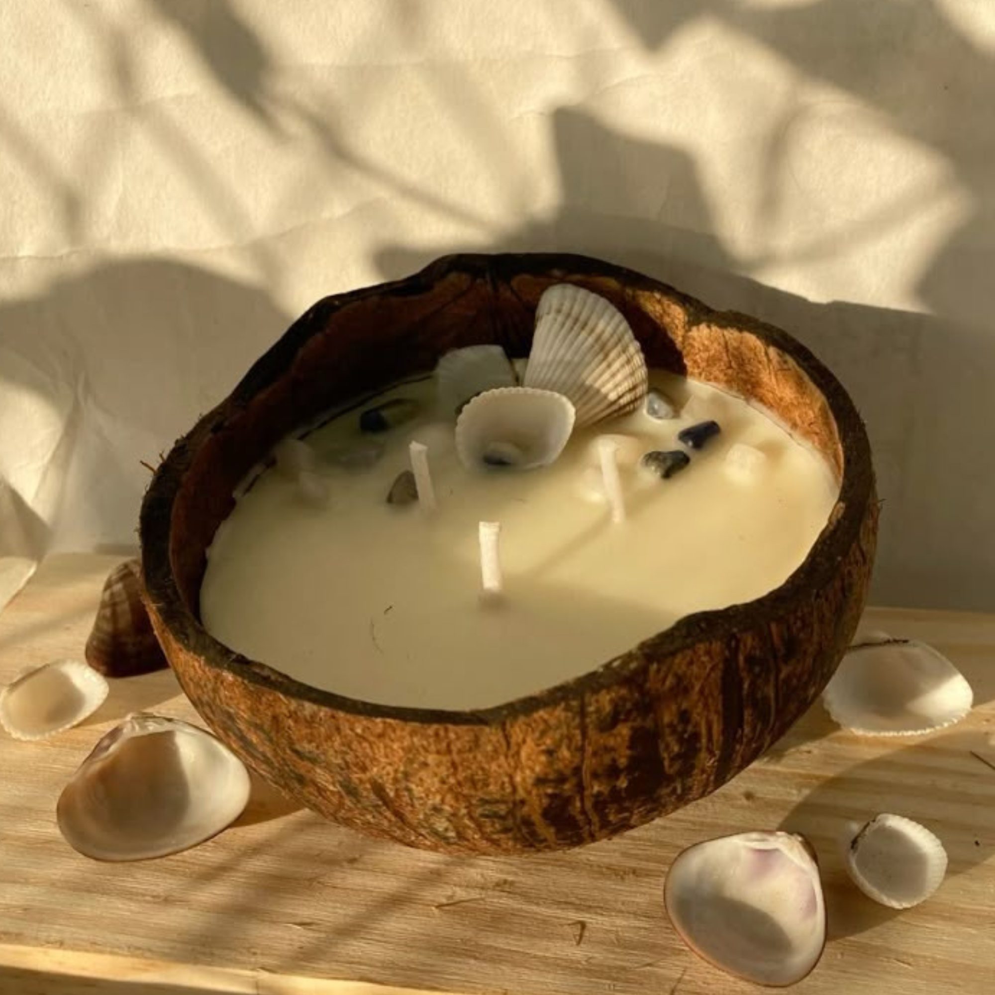 Coconut Shell Candle – 150g Soy Wax | Fresh Scent for Calm, Decor & Gifting