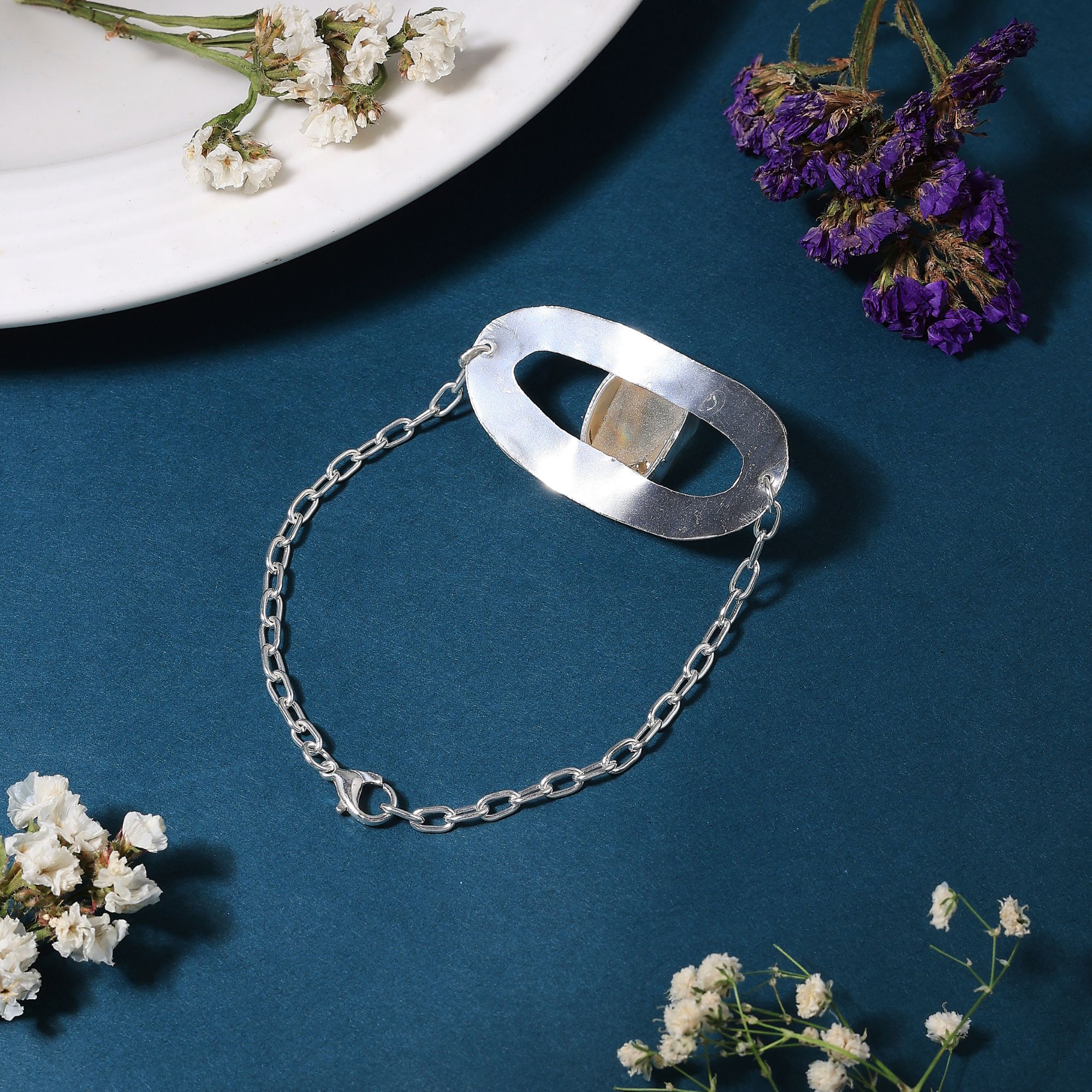 Silver Lemon Stone Bracelet - Image 2