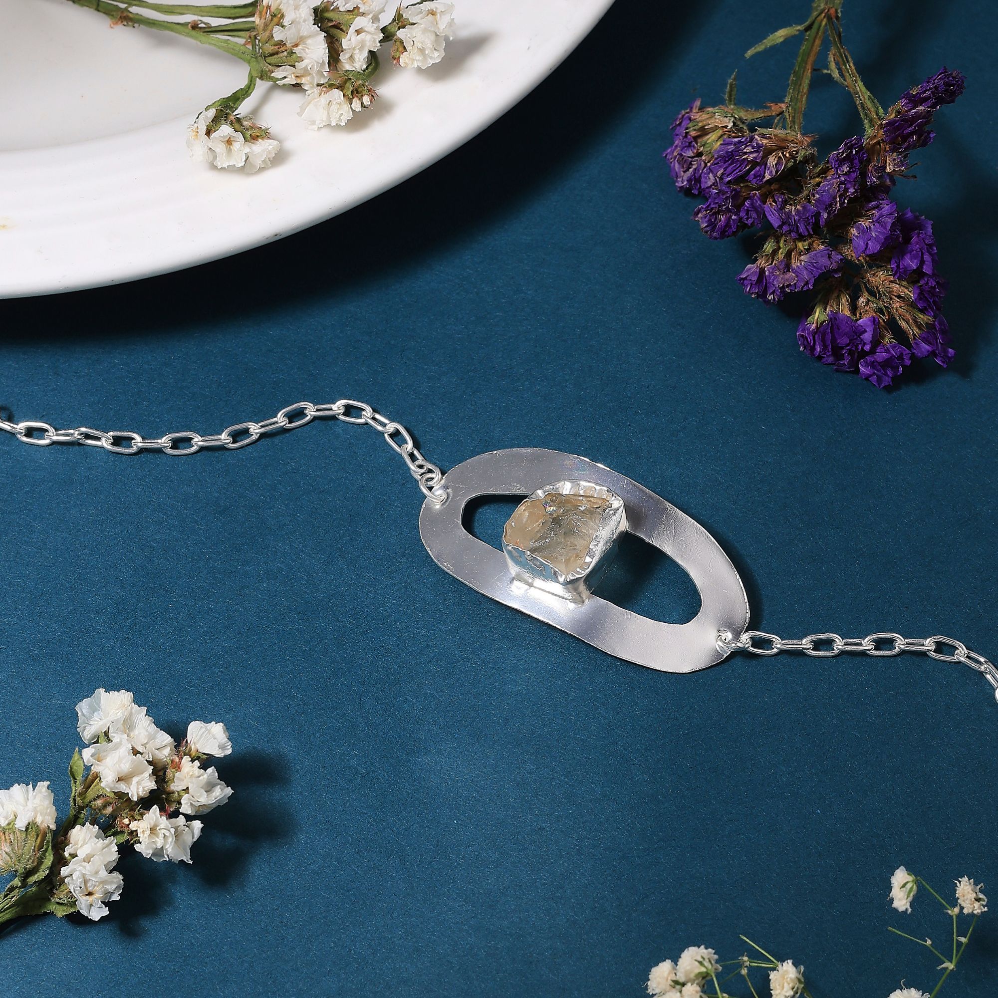 Silver Lemon Stone Bracelet - Image 3
