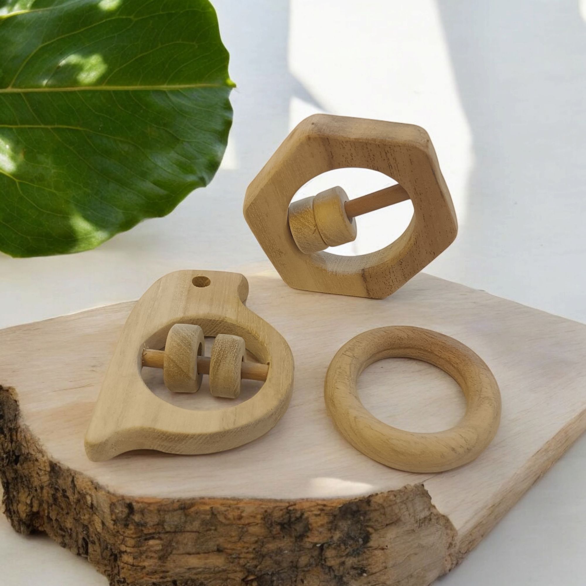 Sensory Developing Rattles & Teether - Made from pure neem wood - Image 2