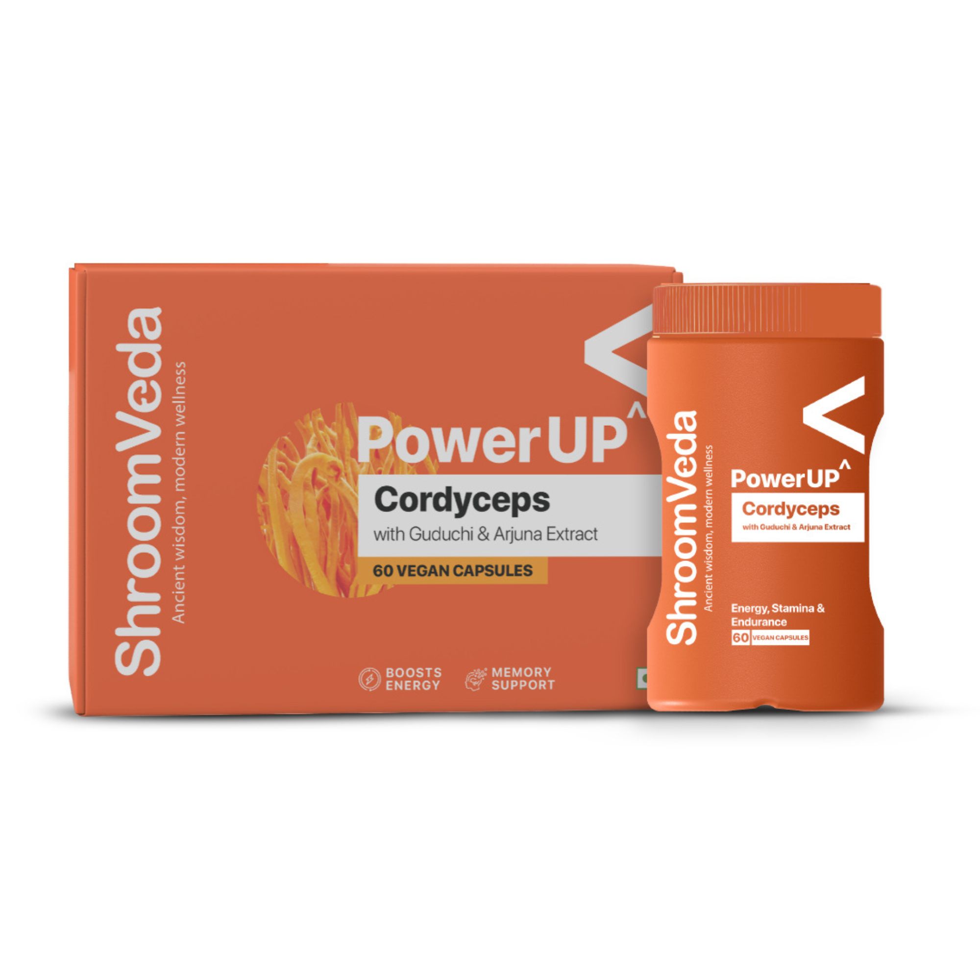 ShroomVeda PowerUP Cordyceps Capsules | 800mg
