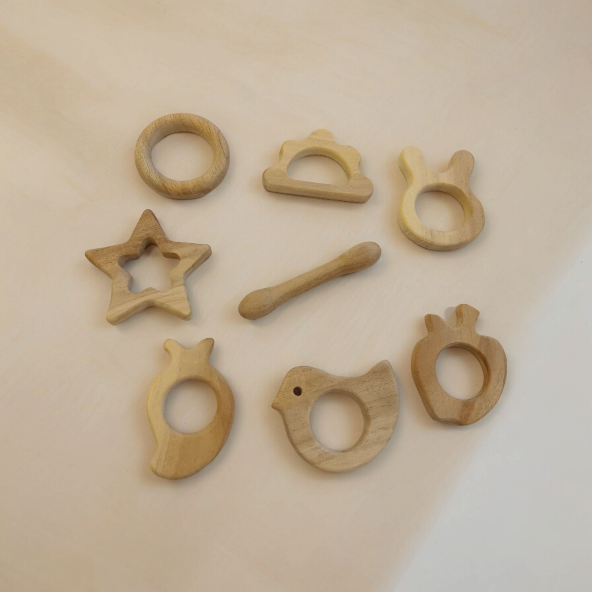 Pure Neem Wooden Teethers - Smooth Finishing with Round Edges-Natural Shapes 100% Safe & Healthy - Image 4