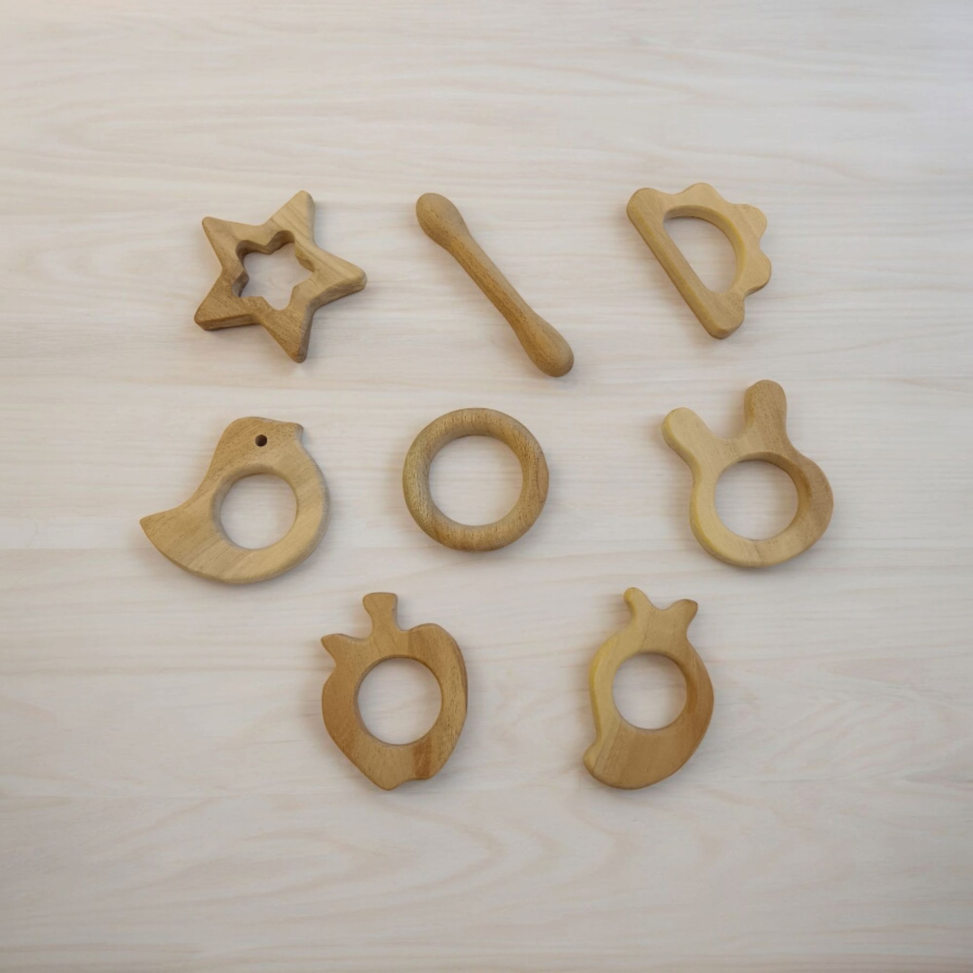 Pure Neem Wooden Teethers - Smooth Finishing with Round Edges-Natural Shapes 100% Safe & Healthy - Image 3