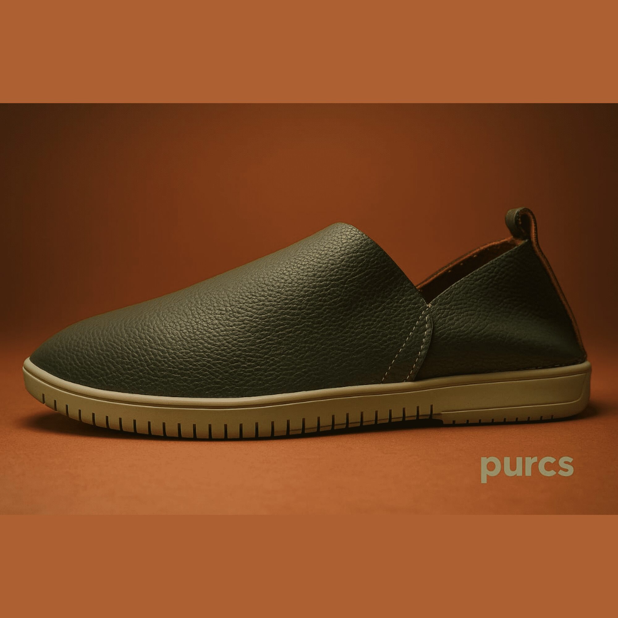 Purcs Oliveglen Vegan Leather Men Slip-Ons