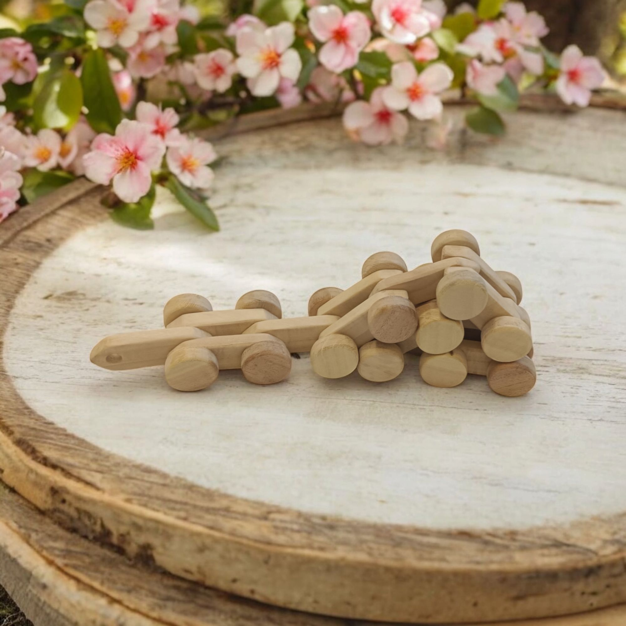 Neem Wooden Chain Car for Toddlers - Image 5