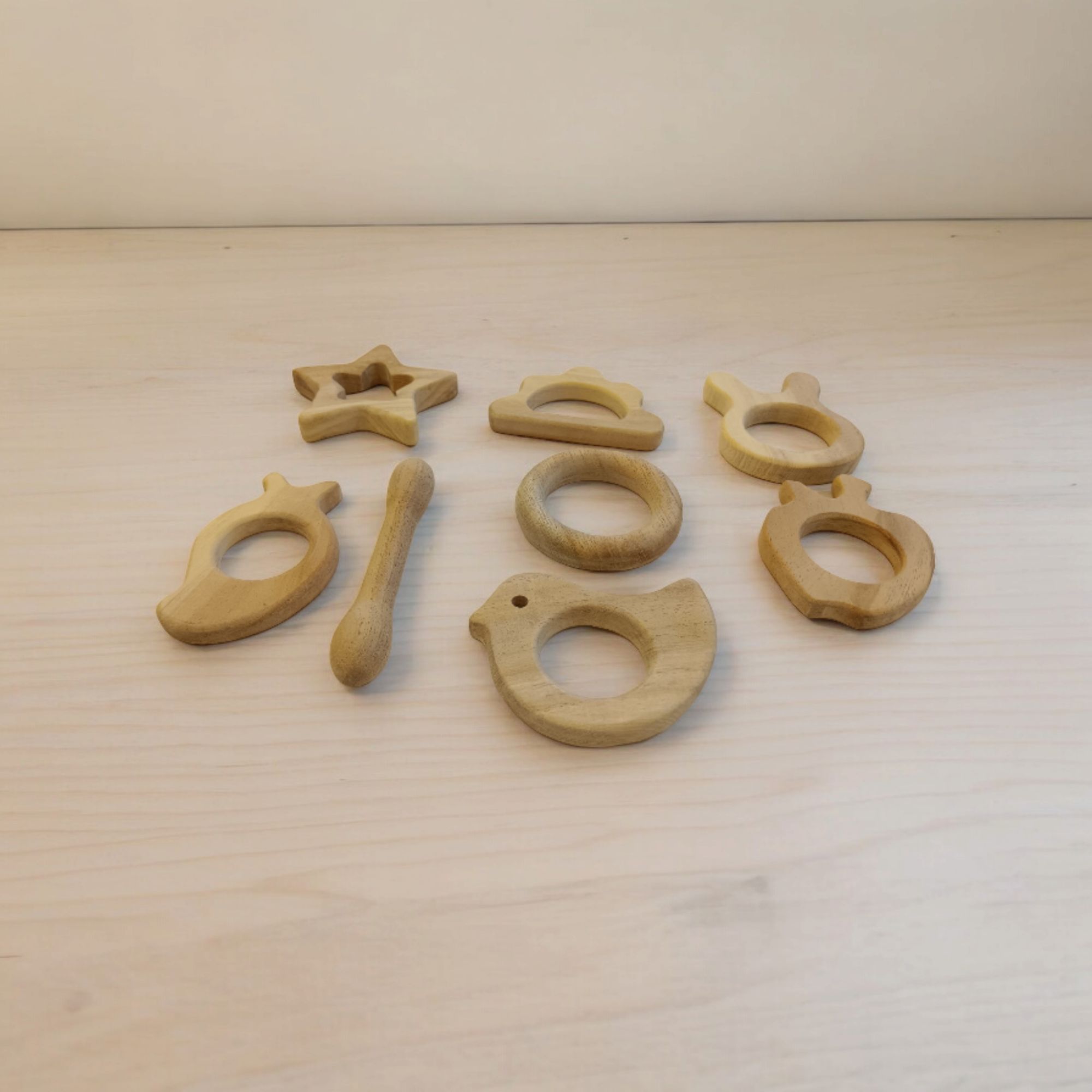 Pure Neem Wooden Teethers - Smooth Finishing with Round Edges-Natural Shapes 100% Safe & Healthy - Image 2