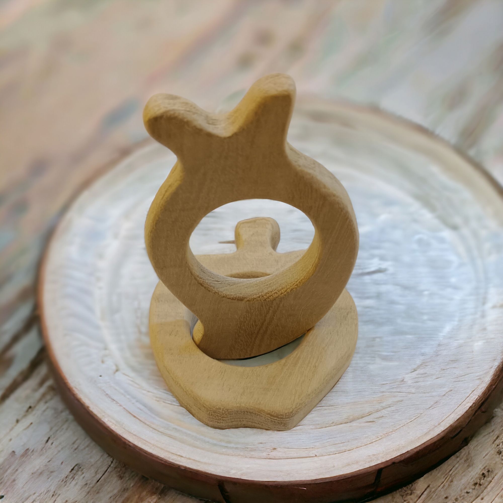 Beautiful Neem Wooden Teethers- Apple & Mango Shapes - Image 4