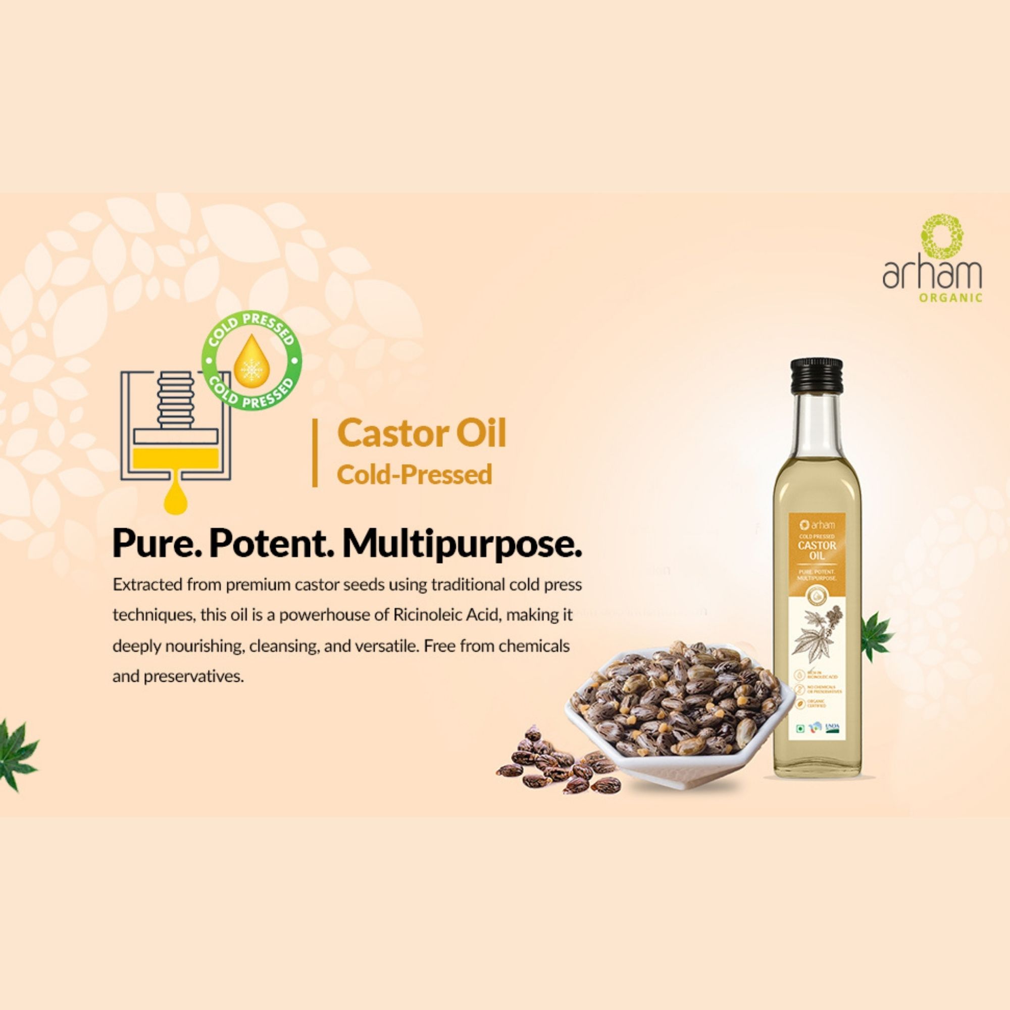 Castor Oil Organic Coldpressed Oil