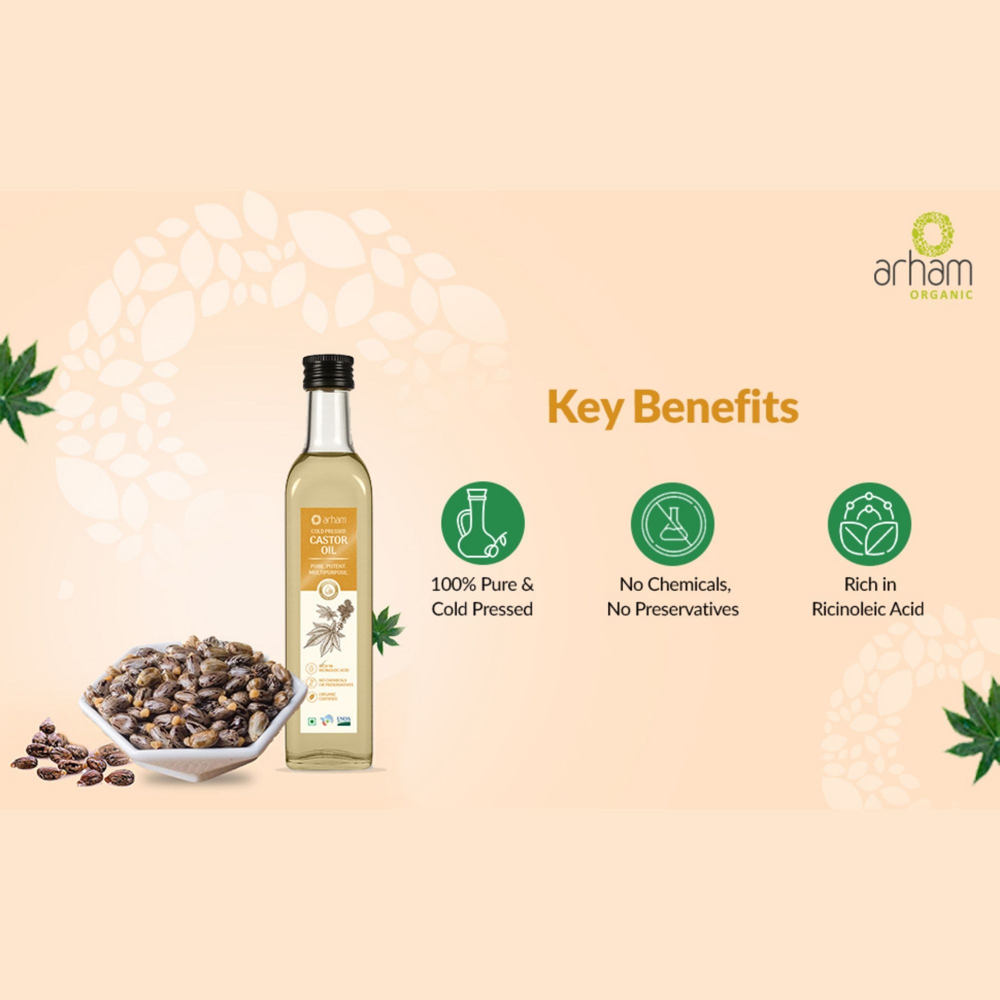 Castor Oil Organic Coldpressed Oil - Image 2